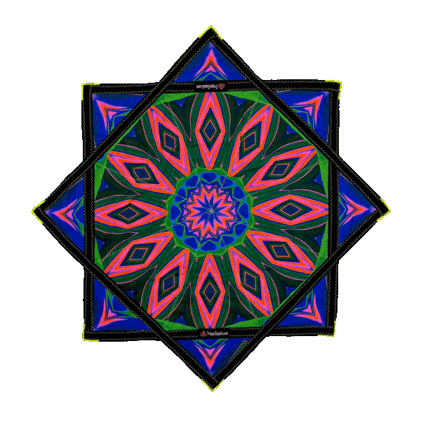 032 - Watermelon Kaleidoscope Flowstar (UV-Reactive) 26"