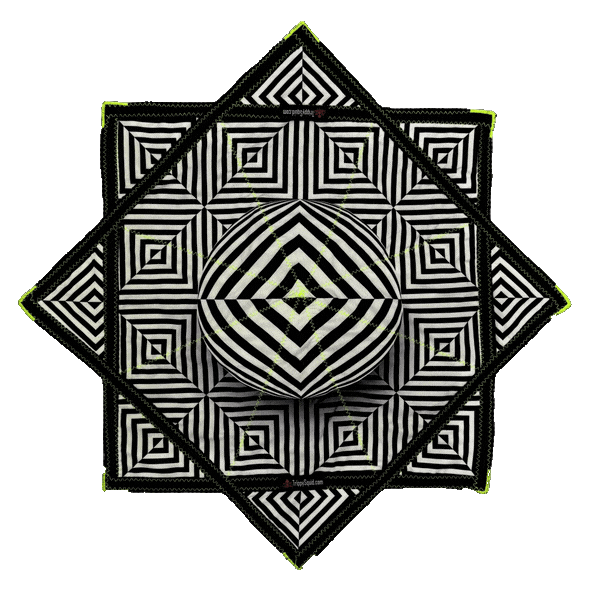 021 - B&W Illusion Star (UV Stitching) 26"