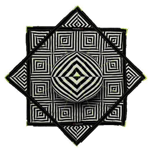 021 - B&W Illusion Star (UV Stitching) 26"
