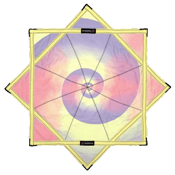 025 - Yellow Spiral Pastel Flowstar (Non-UV) 26"