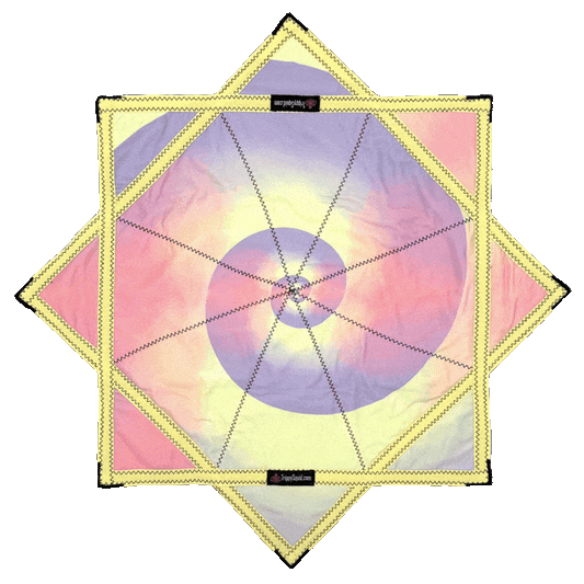 025 - Yellow Spiral Pastel Flowstar (Non-UV) 26"