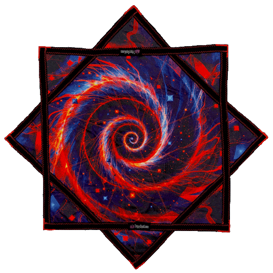012 - Red & Black Galaxy Flowstar (Non-UV) 26"