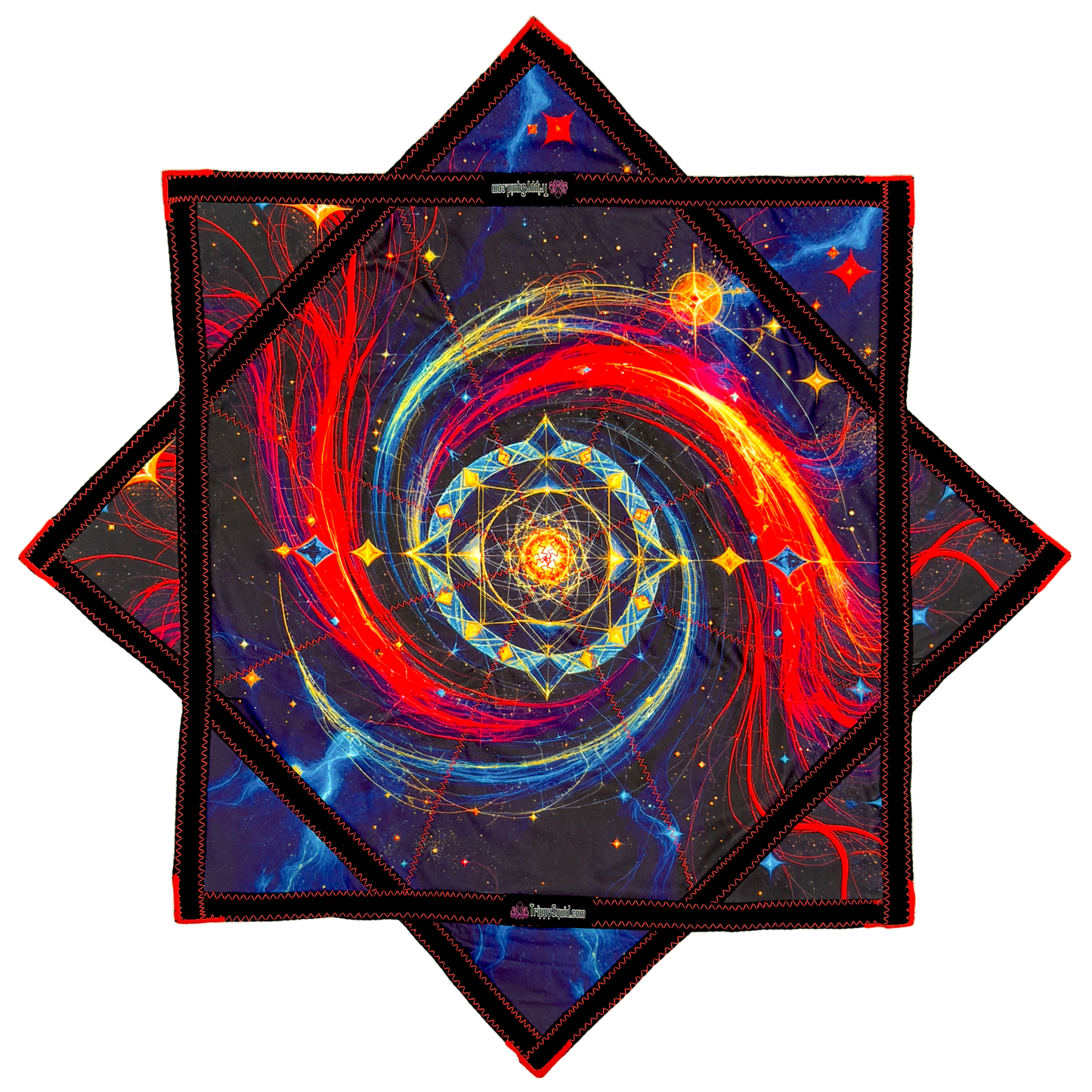 012 - Red & Black Galaxy Flowstar (Non-UV) 26"