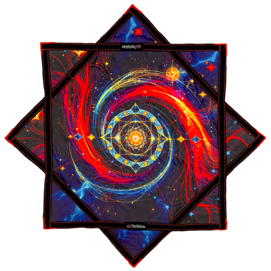 012 - Red & Black Galaxy Flowstar (Non-UV) 26"