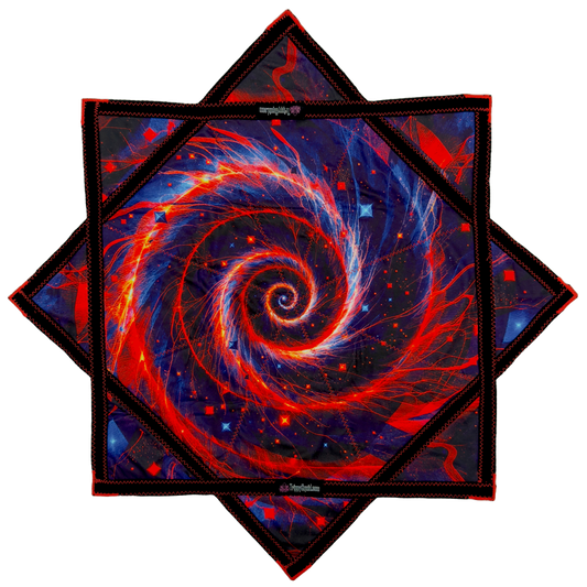 012.Mini - Red & Black Galaxy Flowstar (Non-UV) 24"
