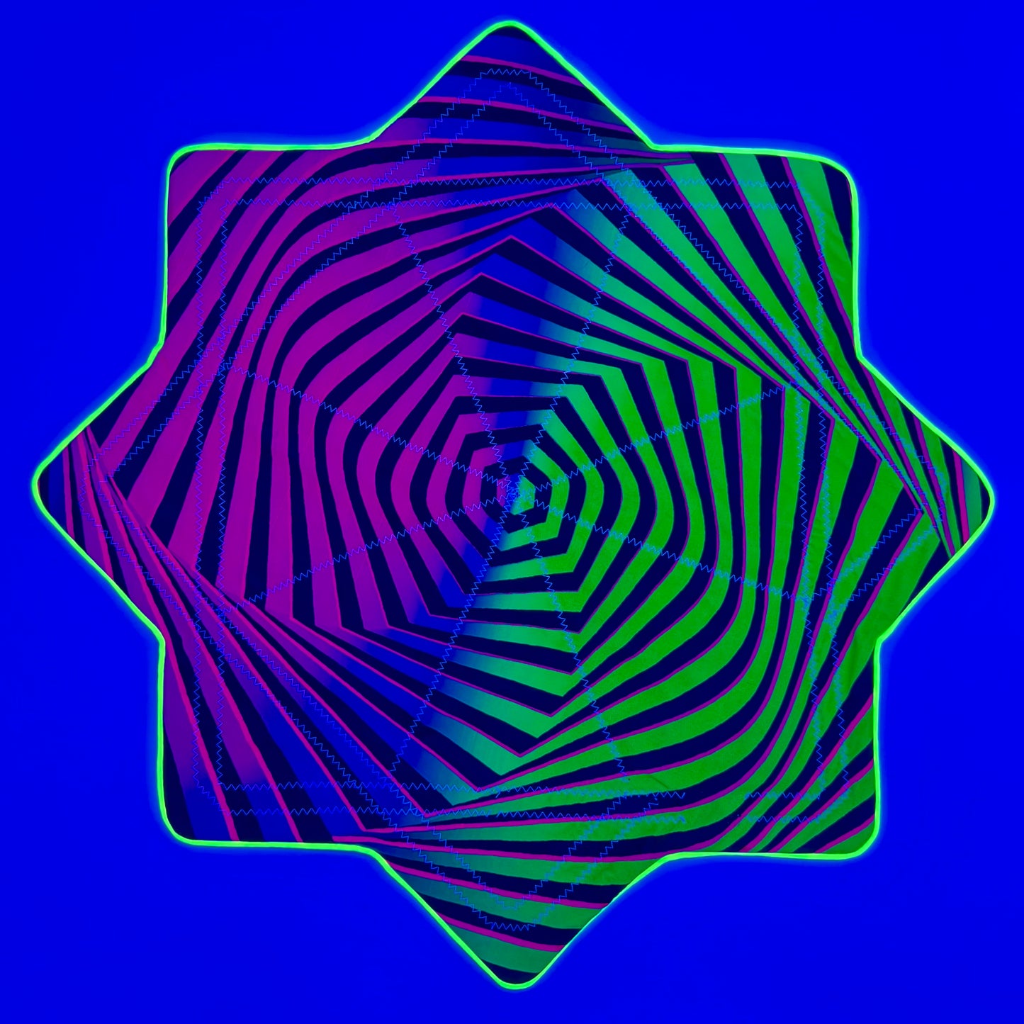 02.LED - Cosmic Spiral UV Reactive Flowstar (New Rechargeable Model!)