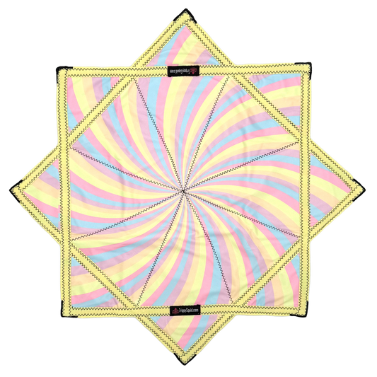 025 - Yellow Spiral Pastel Flowstar (Non-UV) 26"