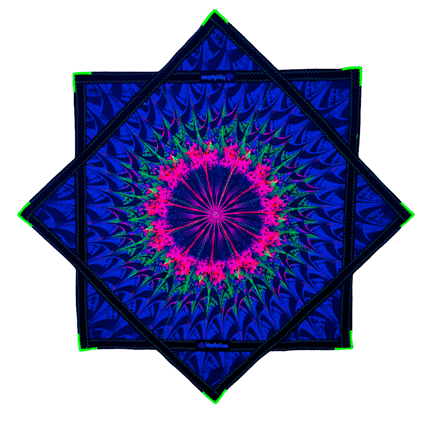032 - Watermelon Kaleidoscope Flowstar (UV-Reactive) 26"