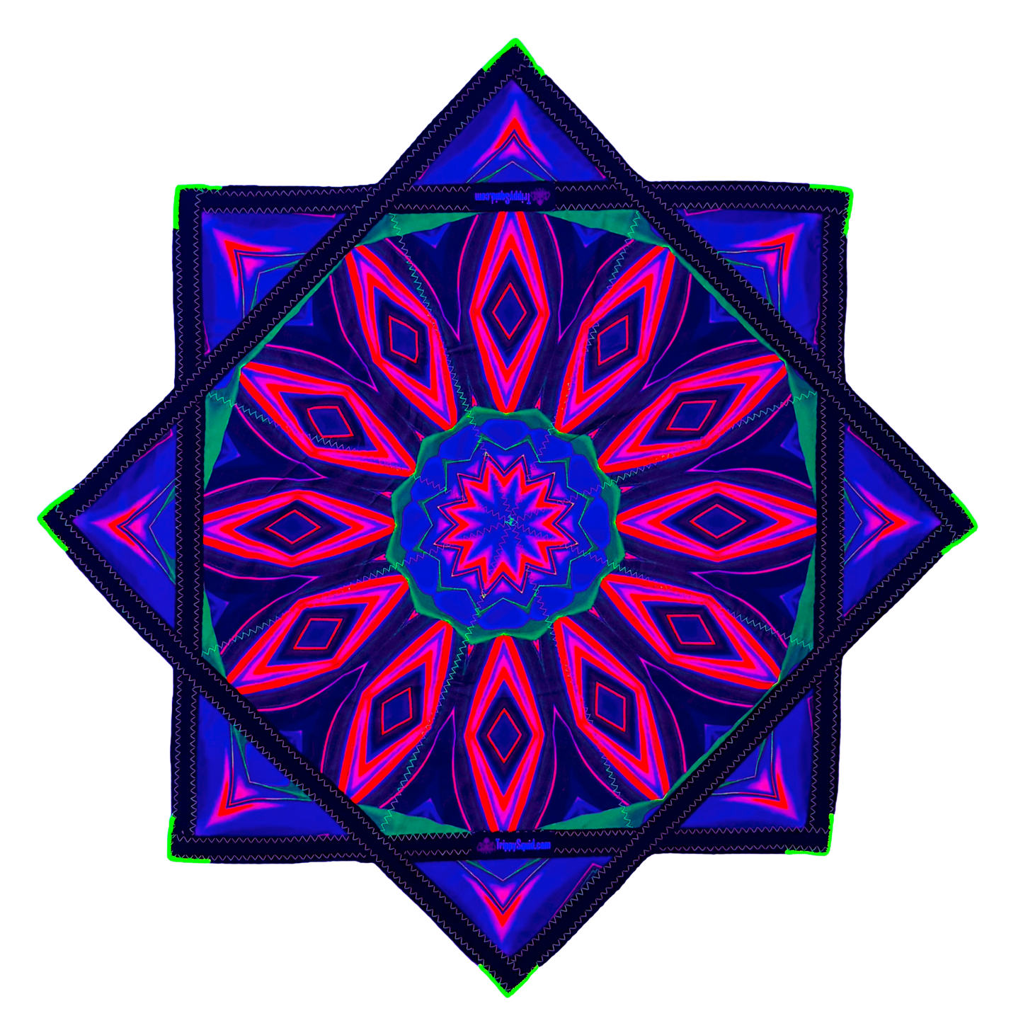 032 - Watermelon Kaleidoscope Flowstar (UV-Reactive) 26"