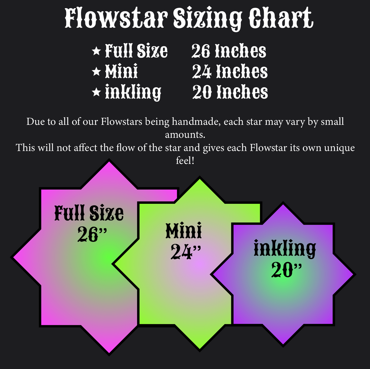 022.Mini - Neon Blue & Green Fractal Flowstar (UV-Reactive) 24"