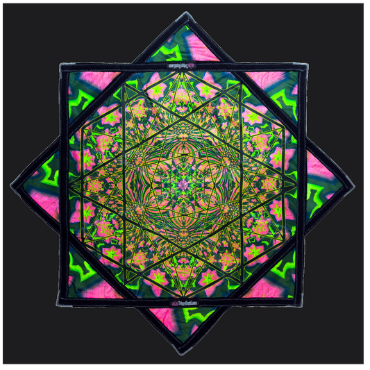 002.Mini - Sacred Geometry V2.0 Flow Star (UV REACTIVE + 2x Sided) 24"