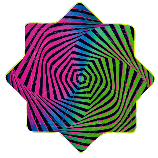 02.LED - Cosmic Spiral UV Reactive Flowstar (New Rechargeable Model!)