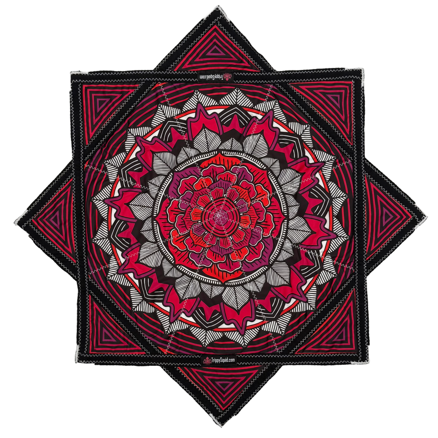 014 - Red, B/W Flower Flowstar (NON-UV) 26"