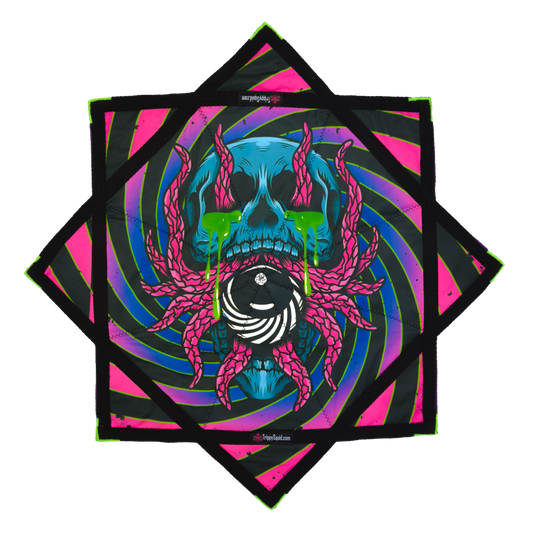 036.Spooky Squid Spiral Flowstar 26" (UV-Reactive)