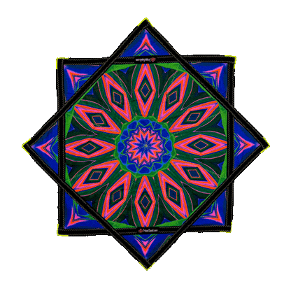 032 - Watermelon Kaleidoscope Flowstar (UV-Reactive) 26"