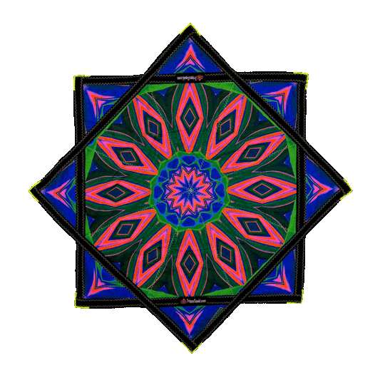 032 - Watermelon Kaleidoscope Flowstar (UV-Reactive) 26"