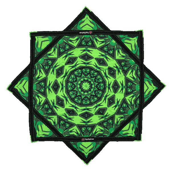 Micro.034 - Green Robotic Fractal (UV-Reactive) 20"