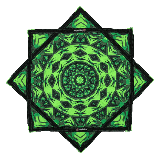 034 - Green Robotic Fractal (UV-Reactive) 26"