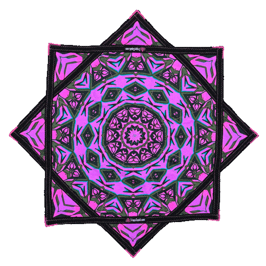 inking.035 - Pink Robotic Fractal Flowstar (UV-Reactive) 14"