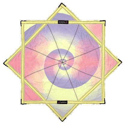 025 - Yellow Spiral Pastel Flowstar (Non-UV) 26"