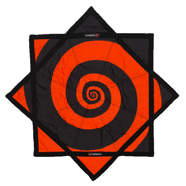 016 - Green & Orange Spiral (UV-REACTIVE)