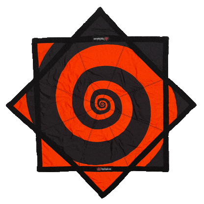 016 - Green & Orange Spiral (UV-REACTIVE)