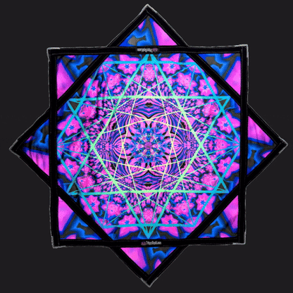002 - Sacred Geometry V2.0 Flow Star (UV REACTIVE + 2x Sided) 26"