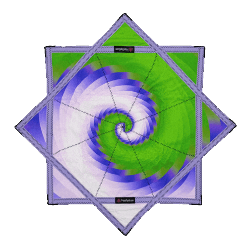 047.Green Goblin Spiral Flowstar (UV-Reactive) 26"