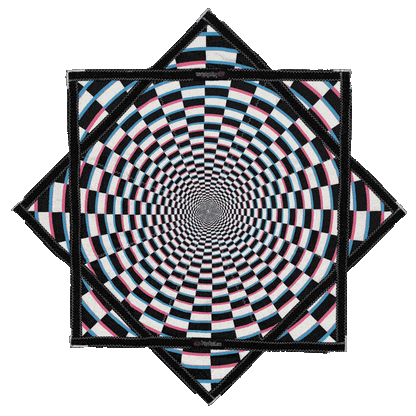 007 - Black & White Trippy Spiral + 2x Sided Flow Star (NON-UV)