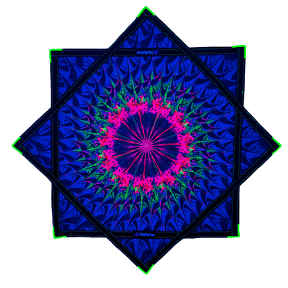 032 - Watermelon Kaleidoscope Flowstar (UV-Reactive) 26"