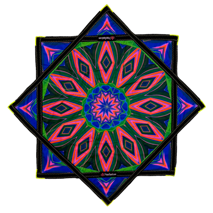 032 - Watermelon Kaleidoscope Flowstar (UV-Reactive) 26"