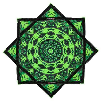 Micro.034 - Green Robotic Fractal (UV-Reactive) 20"