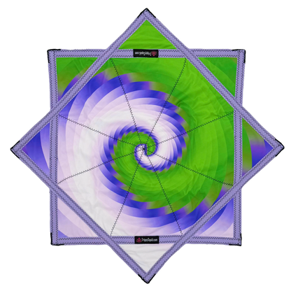 047.Green Goblin Spiral Flowstar (UV-Reactive) 26"