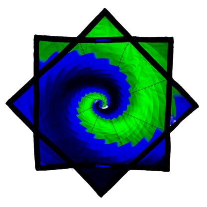 047.Green Goblin Spiral Flowstar (UV-Reactive) 26"
