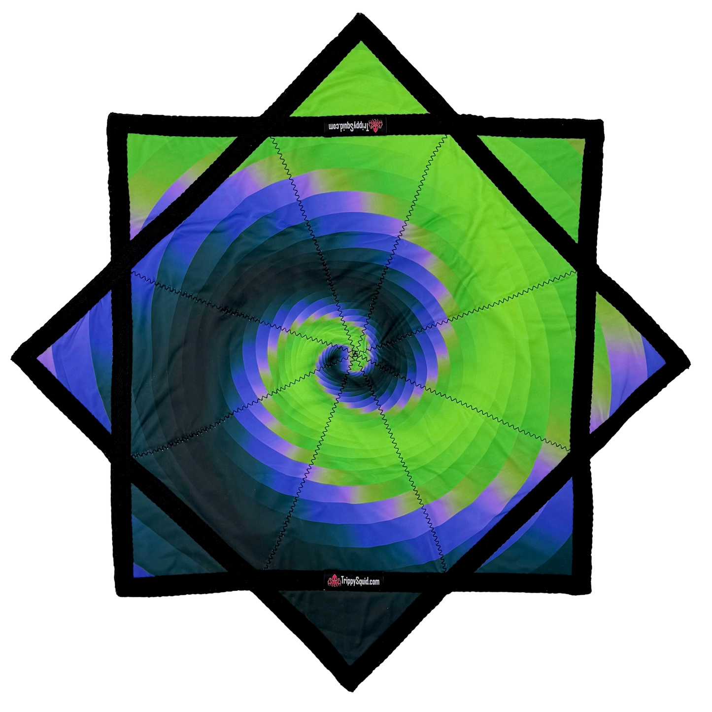 047.Green Goblin Spiral Flowstar (UV-Reactive) 26"