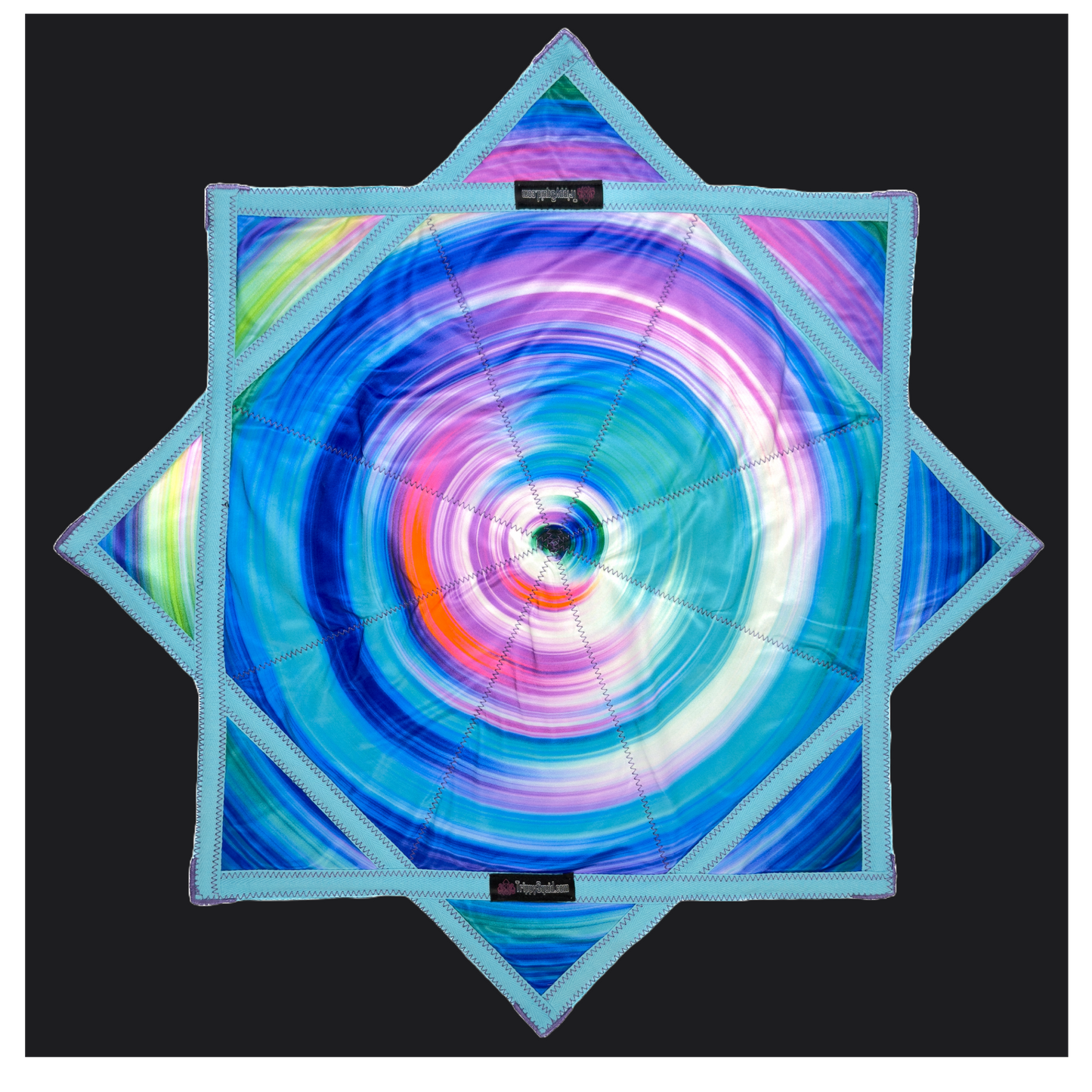 009 - Blue Purple Spiral Flowstar + 2x Sided Flow Star (UV-REACTIVE)