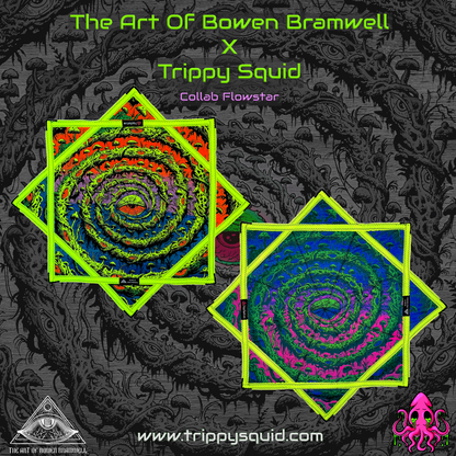Bowen Bramwell X Trippy Squid Collab Flowstar (UV-Reactive) 26"