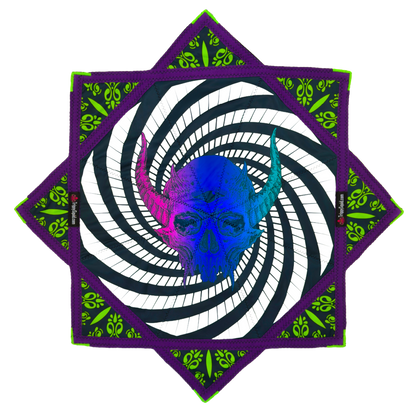 036.Mini - Spooky Squid Spiral Flowstar 24" (UV-Reactive)