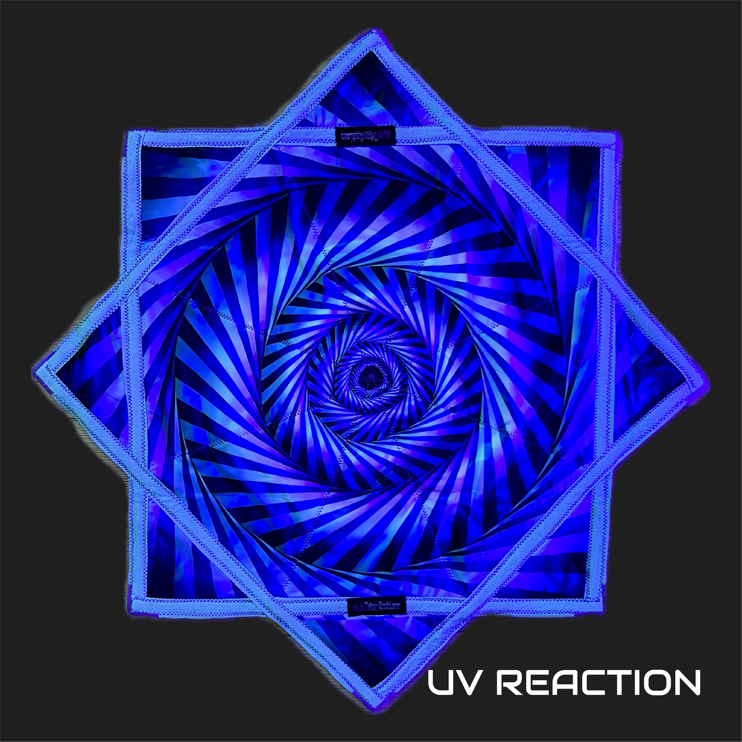 009 - Blue Purple Spiral Flowstar + 2x Sided Flow Star (UV-REACTIVE)
