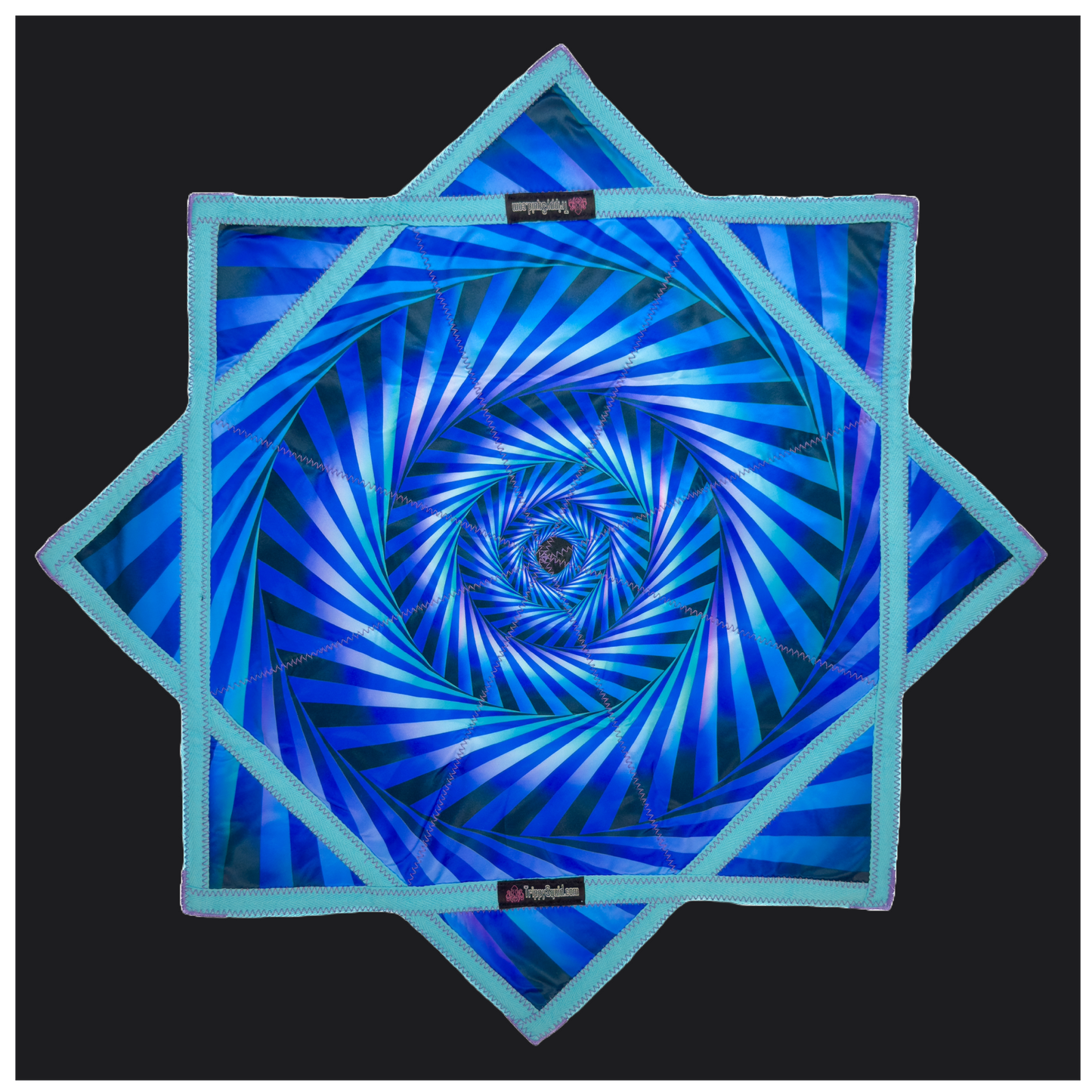 009 - Blue Purple Spiral Flowstar + 2x Sided Flow Star (UV-REACTIVE)