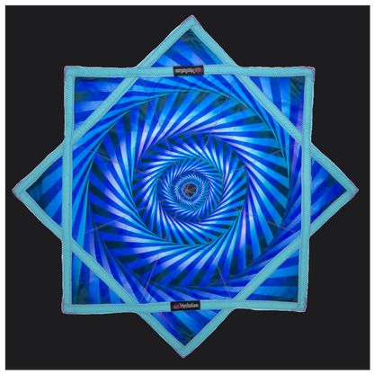 009 - Blue Purple Spiral Flowstar + 2x Sided Flow Star (UV-REACTIVE)
