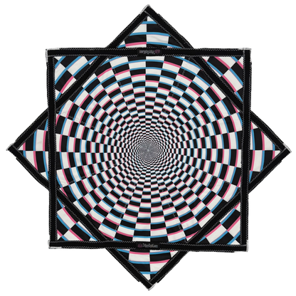 007 - Black & White Trippy Spiral + 2x Sided Flow Star (NON-UV)