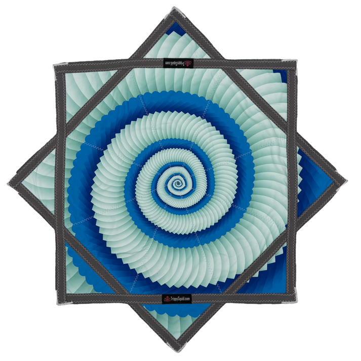 018 - Orange & White Spiral Flowstar (UV-Reactive) 26