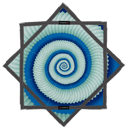 018 - Orange & White Spiral Flowstar (UV-Reactive) 26"