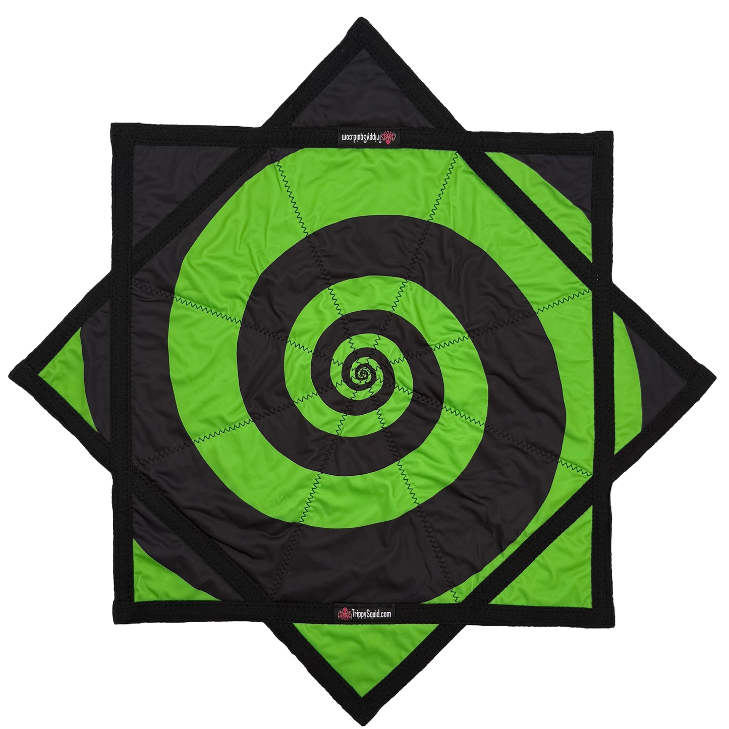 016 - Green & Orange Spiral (UV-REACTIVE)