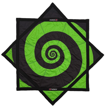 016 - Green & Orange Spiral (UV-REACTIVE)