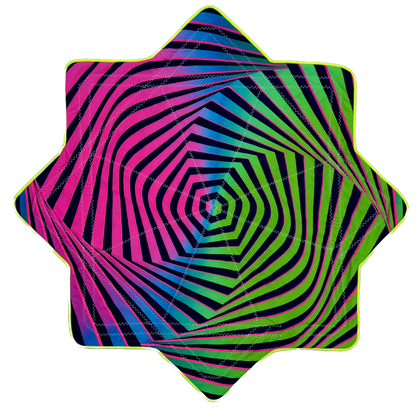 02.LED - Cosmic Spiral UV Reactive Flowstar (New Rechargeable Model!)