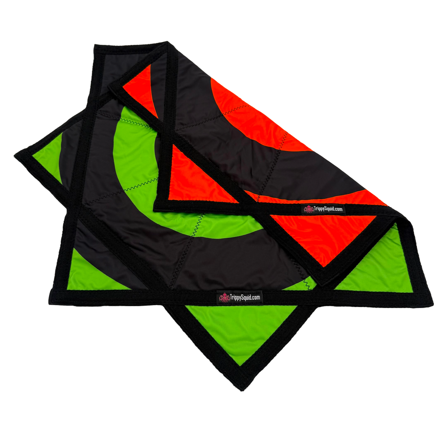 016 - Green & Orange Spiral (UV-REACTIVE)